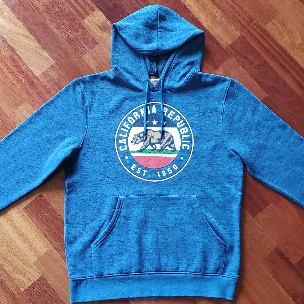 FIFTH SUN Blue Hoodie California Republic